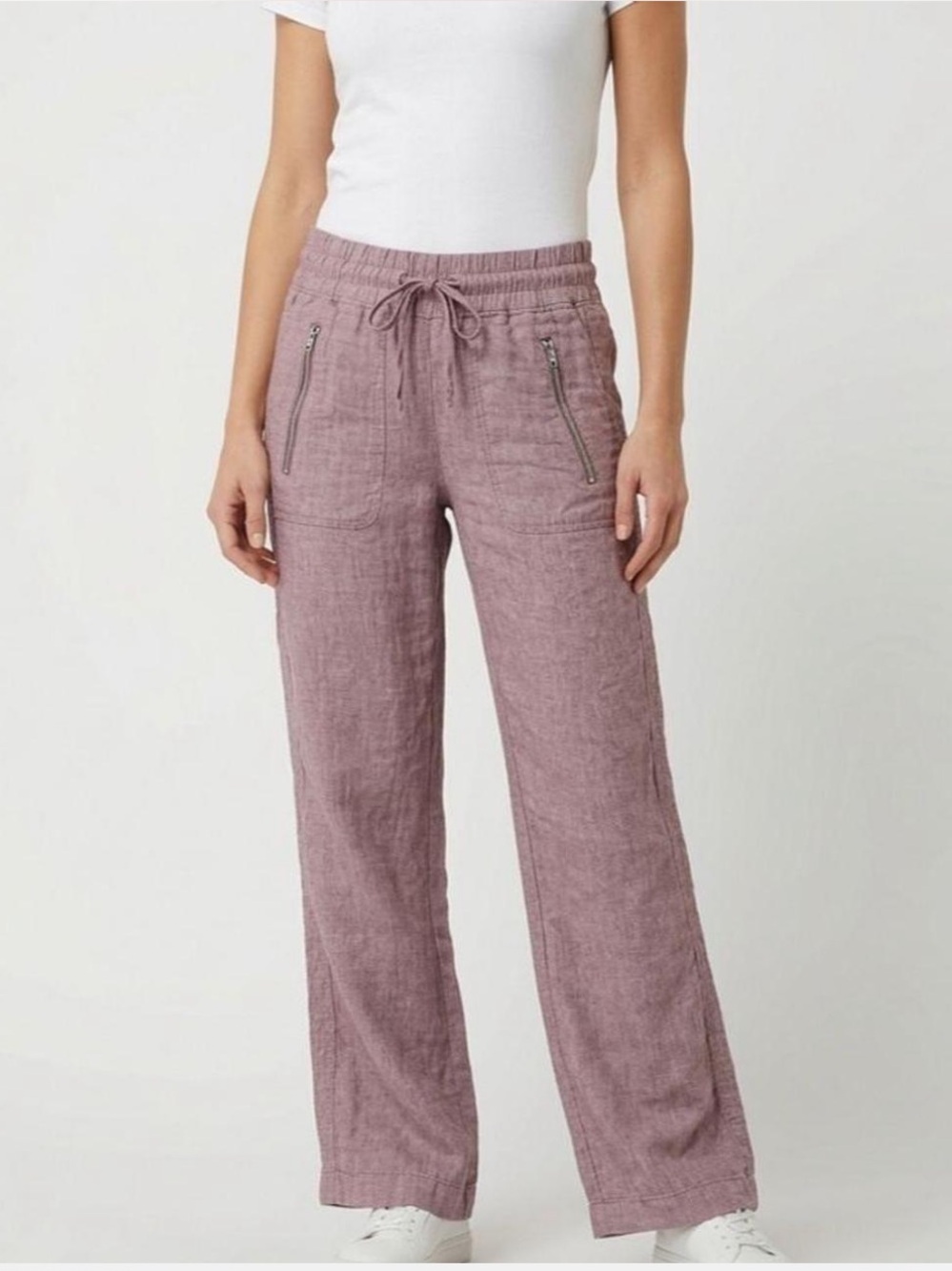 Athleta Wide-Leg Drawstring Pants - Mauve